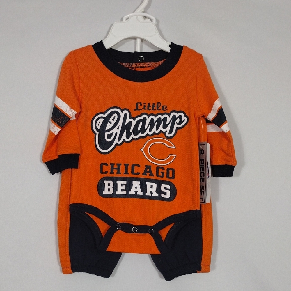 NWT NFL Chicago Bears Little Champ 2 Piece Set Baby Boy Size 0-3 Months